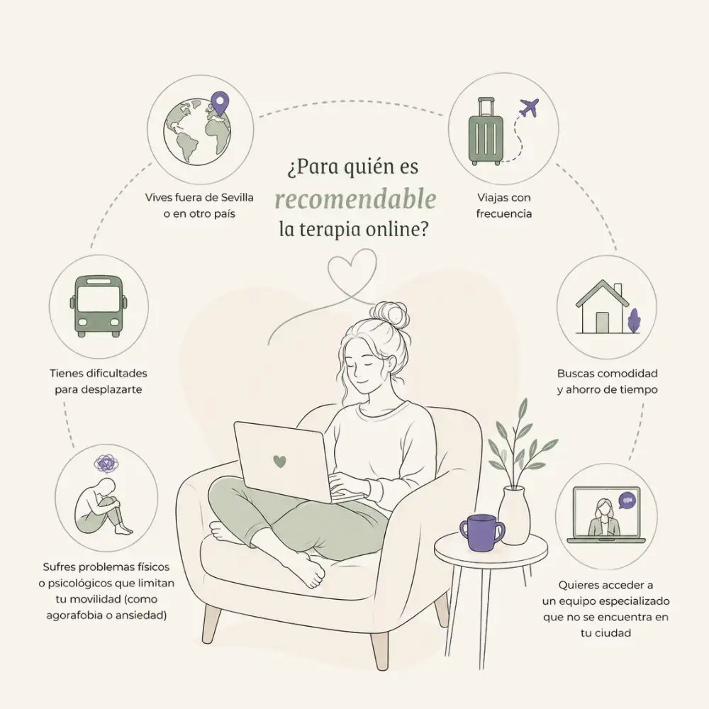 Quién puede beneficiarse de la terapia online de Psicología Cristina Galbarro